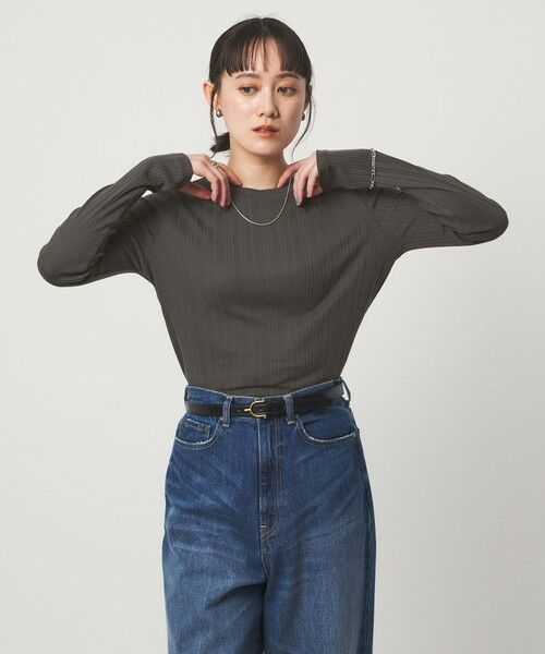 green label relaxing / グリーンレーベル リラクシング カットソー | 【WEB限定】＜at ease＞シアー リブ カットソー | 詳細20