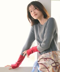 green label relaxing / グリーンレーベル リラクシング ニット・セーター | 【WEB限定】＜at ease＞バイカラー クルーネック プルオーバー ニット
