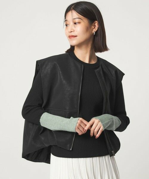 green label relaxing / グリーンレーベル リラクシング ニット・セーター | 【WEB限定】＜at ease＞バイカラー クルーネック プルオーバー ニット | 詳細6