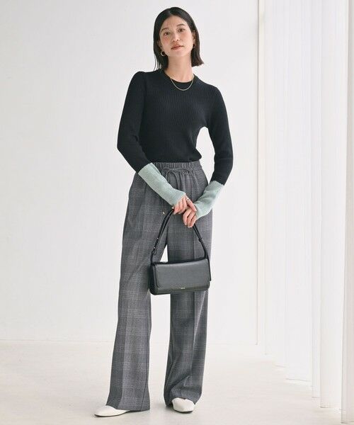 green label relaxing / グリーンレーベル リラクシング ニット・セーター | 【WEB限定】＜at ease＞バイカラー クルーネック プルオーバー ニット | 詳細4