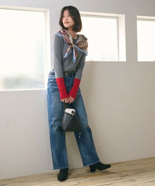 green label relaxing / グリーンレーベル リラクシング ニット・セーター | 【WEB限定】＜at ease＞バイカラー クルーネック プルオーバー ニット | 詳細13