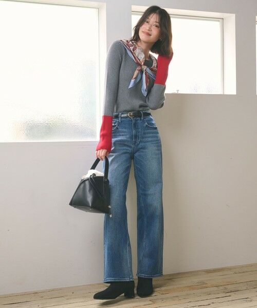 green label relaxing / グリーンレーベル リラクシング ニット・セーター | 【WEB限定】＜at ease＞バイカラー クルーネック プルオーバー ニット | 詳細14