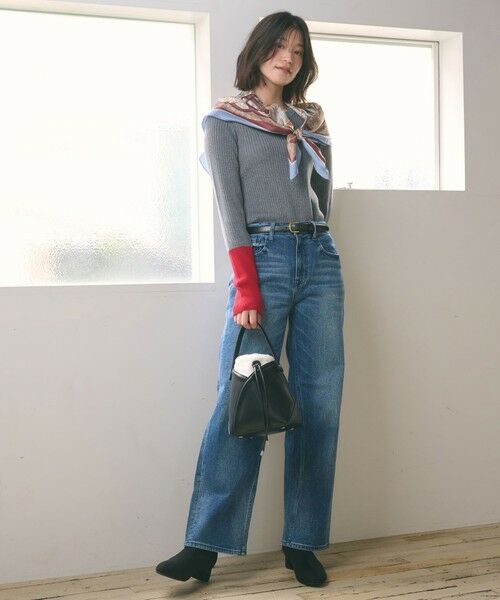 green label relaxing / グリーンレーベル リラクシング ニット・セーター | 【WEB限定】＜at ease＞バイカラー クルーネック プルオーバー ニット | 詳細15