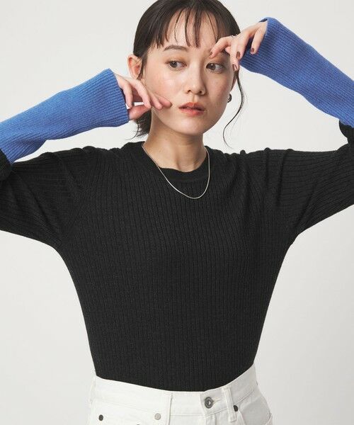 green label relaxing / グリーンレーベル リラクシング ニット・セーター | 【WEB限定】＜at ease＞バイカラー クルーネック プルオーバー ニット | 詳細16