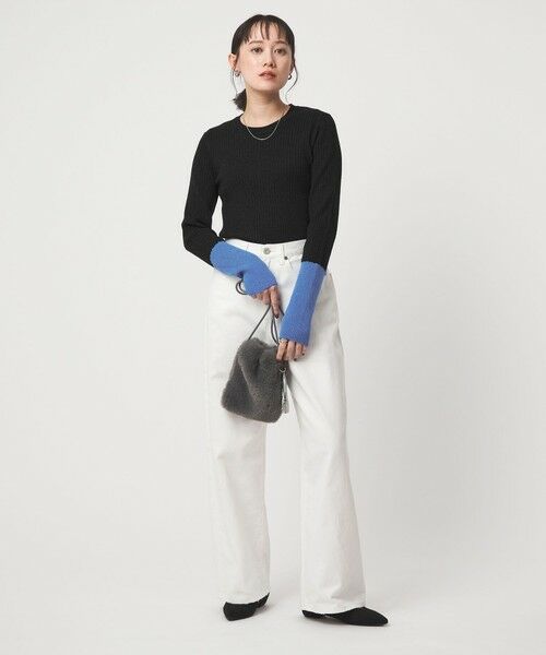 green label relaxing / グリーンレーベル リラクシング ニット・セーター | 【WEB限定】＜at ease＞バイカラー クルーネック プルオーバー ニット | 詳細19