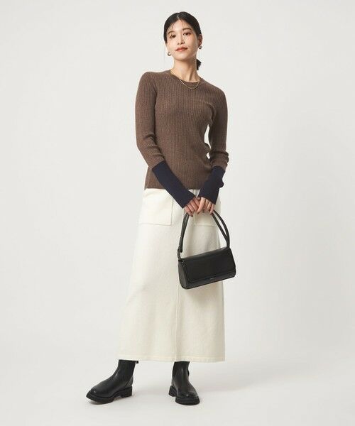 green label relaxing / グリーンレーベル リラクシング ニット・セーター | 【WEB限定】＜at ease＞バイカラー クルーネック プルオーバー ニット | 詳細22