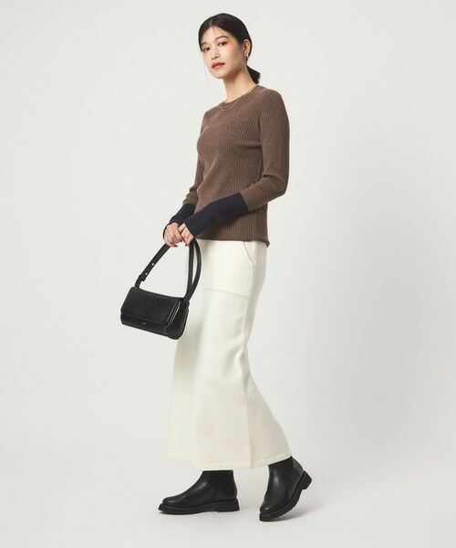 green label relaxing / グリーンレーベル リラクシング ニット・セーター | 【WEB限定】＜at ease＞バイカラー クルーネック プルオーバー ニット | 詳細23