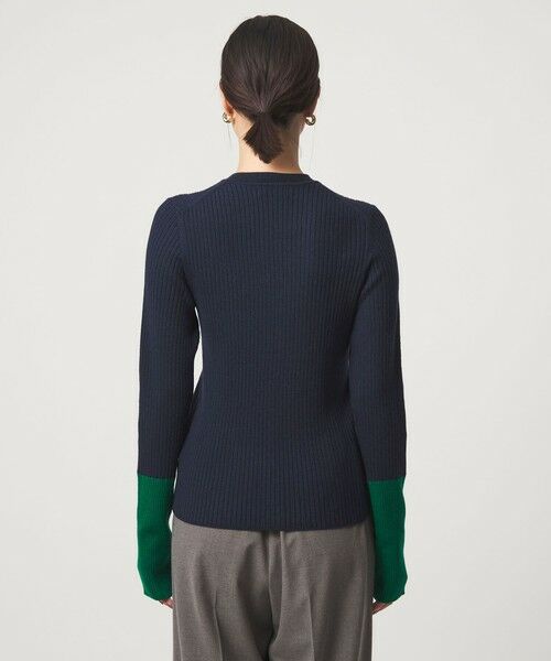 green label relaxing / グリーンレーベル リラクシング ニット・セーター | 【WEB限定】＜at ease＞バイカラー クルーネック プルオーバー ニット | 詳細30