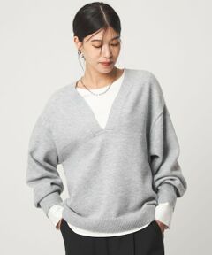 green label relaxing / グリーンレーベル リラクシング ニット・セーター | 【WEB限定】＜at ease＞スキッパー プルオーバー ニット ウォッシャブル