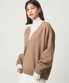 green label relaxing / グリーンレーベル リラクシング ニット・セーター | 【WEB限定】＜at ease＞スキッパー プルオーバー ニット ウォッシャブル