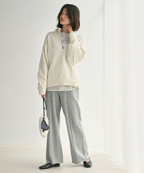 green label relaxing / グリーンレーベル リラクシング ニット・セーター | 【WEB限定】＜at ease＞スキッパー プルオーバー ニット ウォッシャブル | 詳細5