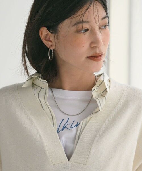 green label relaxing / グリーンレーベル リラクシング ニット・セーター | 【WEB限定】＜at ease＞スキッパー プルオーバー ニット ウォッシャブル | 詳細6