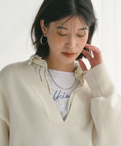 green label relaxing / グリーンレーベル リラクシング ニット・セーター | 【WEB限定】＜at ease＞スキッパー プルオーバー ニット ウォッシャブル | 詳細7