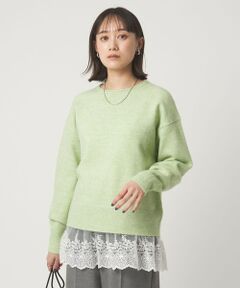 green label relaxing / グリーンレーベル リラクシング ニット・セーター | ニット × レース キャミソール プルオーバー セット