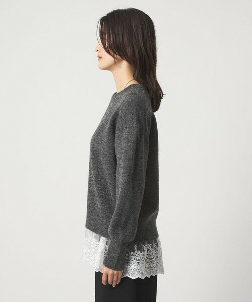 green label relaxing / グリーンレーベル リラクシング ニット・セーター | ニット × レース キャミソール プルオーバー セット | 詳細10