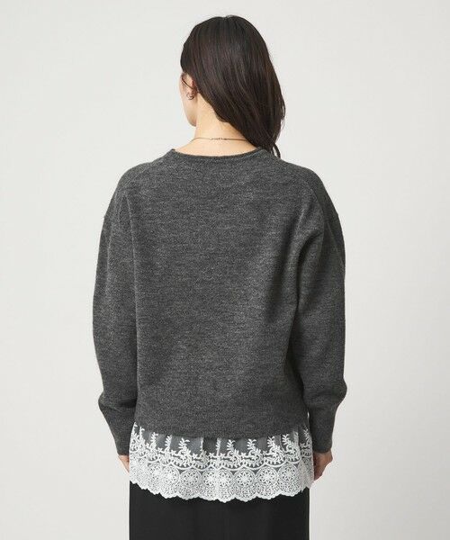 green label relaxing / グリーンレーベル リラクシング ニット・セーター | ニット × レース キャミソール プルオーバー セット | 詳細11