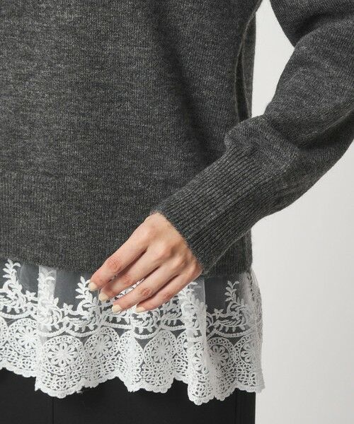 green label relaxing / グリーンレーベル リラクシング ニット・セーター | ニット × レース キャミソール プルオーバー セット | 詳細13