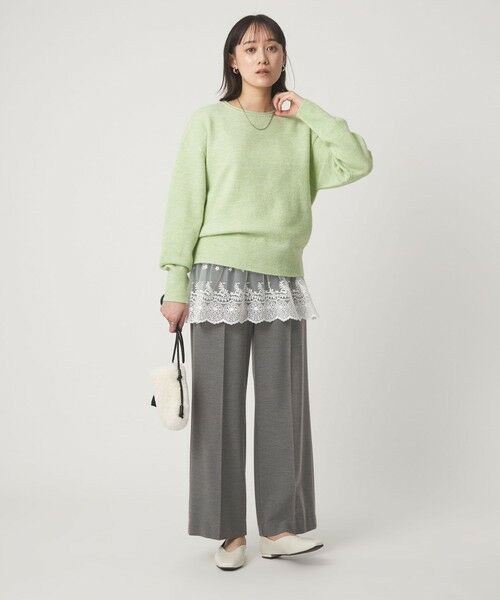 green label relaxing / グリーンレーベル リラクシング ニット・セーター | ニット × レース キャミソール プルオーバー セット | 詳細22