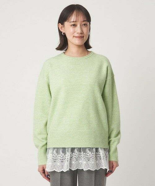 green label relaxing / グリーンレーベル リラクシング ニット・セーター | ニット × レース キャミソール プルオーバー セット | 詳細23