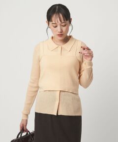 green label relaxing / グリーンレーベル リラクシング ニット・セーター | ポロニット カーディガン × ビスチェ ニット セット