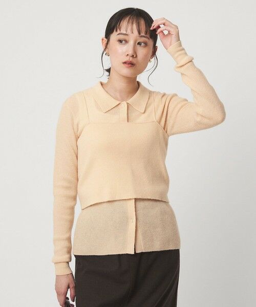 green label relaxing / グリーンレーベル リラクシング ニット・セーター | ポロニット カーディガン × ビスチェ ニット セット | 詳細17