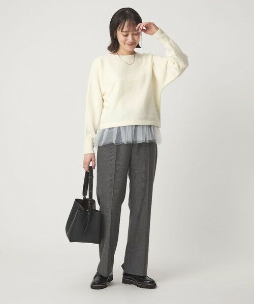 green label relaxing / グリーンレーベル リラクシング ニット・セーター | ニット × チュール キャミソール プルオーバー セット | 詳細2