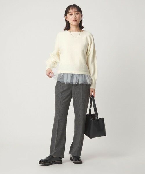 green label relaxing / グリーンレーベル リラクシング ニット・セーター | ニット × チュール キャミソール プルオーバー セット | 詳細3