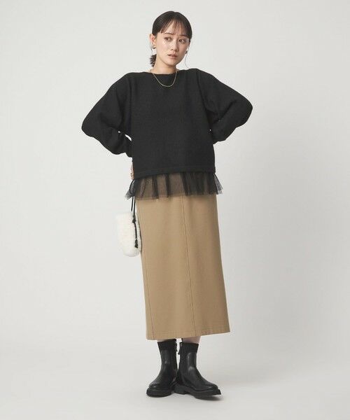 green label relaxing / グリーンレーベル リラクシング ニット・セーター | ニット × チュール キャミソール プルオーバー セット | 詳細17