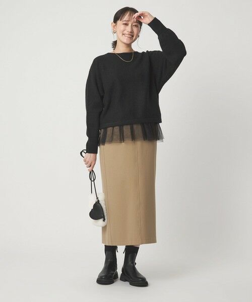 green label relaxing / グリーンレーベル リラクシング ニット・セーター | ニット × チュール キャミソール プルオーバー セット | 詳細18