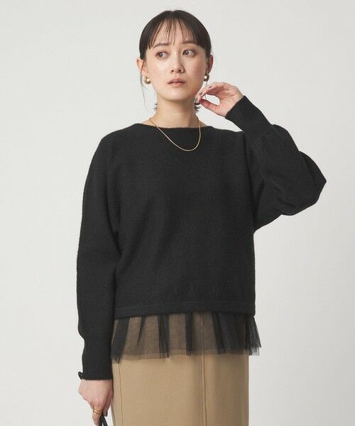 green label relaxing / グリーンレーベル リラクシング ニット・セーター | ニット × チュール キャミソール プルオーバー セット | 詳細15