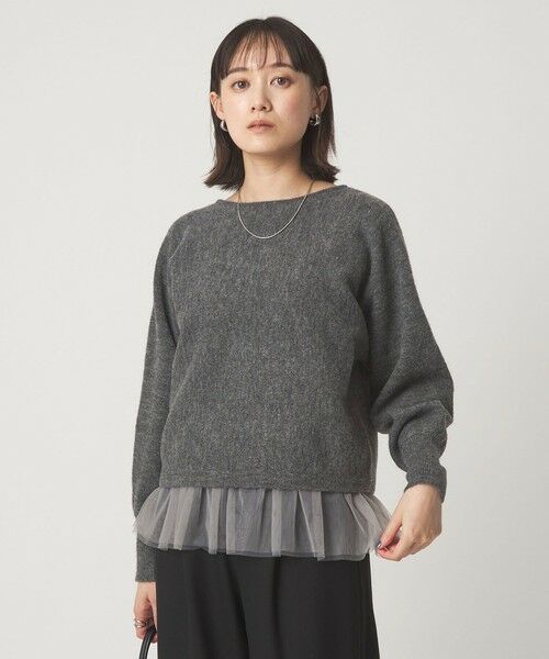 green label relaxing / グリーンレーベル リラクシング ニット・セーター | ニット × チュール キャミソール プルオーバー セット | 詳細24