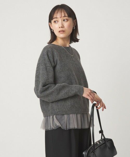 green label relaxing / グリーンレーベル リラクシング ニット・セーター | ニット × チュール キャミソール プルオーバー セット | 詳細25