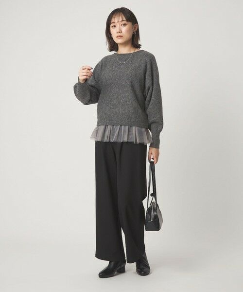 green label relaxing / グリーンレーベル リラクシング ニット・セーター | ニット × チュール キャミソール プルオーバー セット | 詳細27