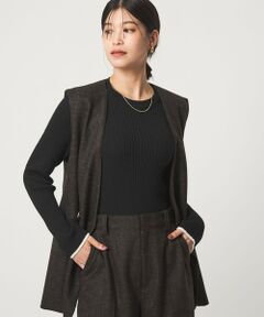 green label relaxing / グリーンレーベル リラクシング ニット・セーター | 【WEB限定】＜at ease＞ソデサキ バイカラー プルオーバー ニット ウォッシャブル