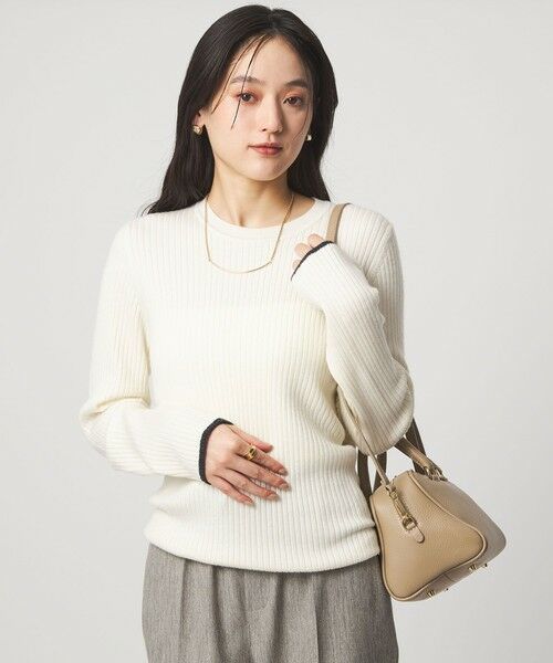 green label relaxing / グリーンレーベル リラクシング ニット・セーター | 【WEB限定】＜at ease＞ソデサキ バイカラー プルオーバー ニット ウォッシャブル | 詳細2