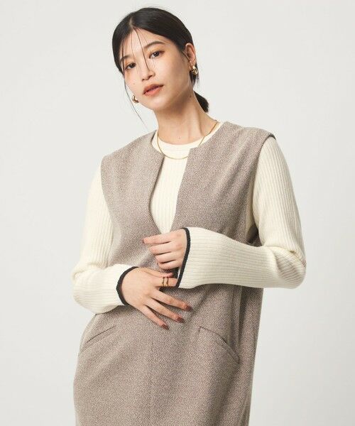 green label relaxing / グリーンレーベル リラクシング ニット・セーター | 【WEB限定】＜at ease＞ソデサキ バイカラー プルオーバー ニット ウォッシャブル | 詳細4