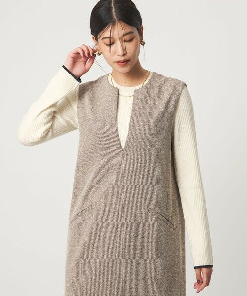 green label relaxing / グリーンレーベル リラクシング ニット・セーター | 【WEB限定】＜at ease＞ソデサキ バイカラー プルオーバー ニット ウォッシャブル | 詳細5