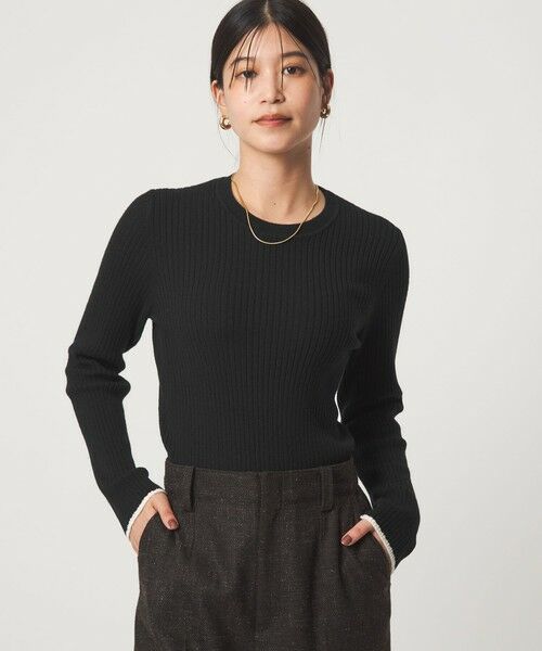 green label relaxing / グリーンレーベル リラクシング ニット・セーター | 【WEB限定】＜at ease＞ソデサキ バイカラー プルオーバー ニット ウォッシャブル | 詳細7