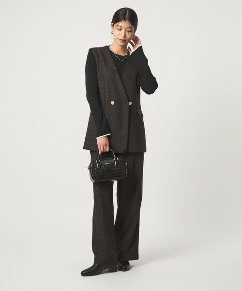 green label relaxing / グリーンレーベル リラクシング ニット・セーター | 【WEB限定】＜at ease＞ソデサキ バイカラー プルオーバー ニット ウォッシャブル | 詳細9