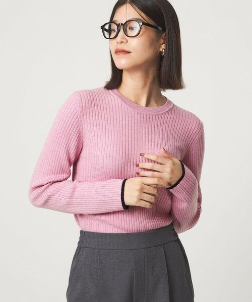 green label relaxing / グリーンレーベル リラクシング ニット・セーター | 【WEB限定】＜at ease＞ソデサキ バイカラー プルオーバー ニット ウォッシャブル | 詳細23