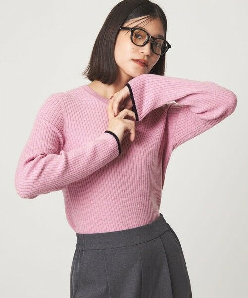 green label relaxing / グリーンレーベル リラクシング ニット・セーター | 【WEB限定】＜at ease＞ソデサキ バイカラー プルオーバー ニット ウォッシャブル | 詳細24