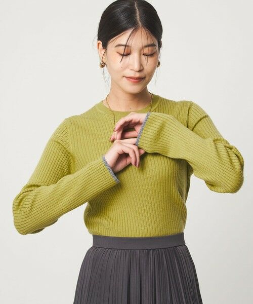 green label relaxing / グリーンレーベル リラクシング ニット・セーター | 【WEB限定】＜at ease＞ソデサキ バイカラー プルオーバー ニット ウォッシャブル | 詳細20