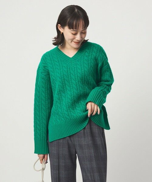 green label relaxing / グリーンレーベル リラクシング ニット・セーター | ゴールバーン Vネック ニット プルオーバー | 詳細14