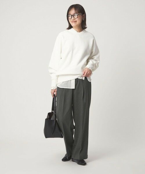 green label relaxing / グリーンレーベル リラクシング スラックス・ドレスパンツ | フィブリル ワイド パンツ | 詳細17