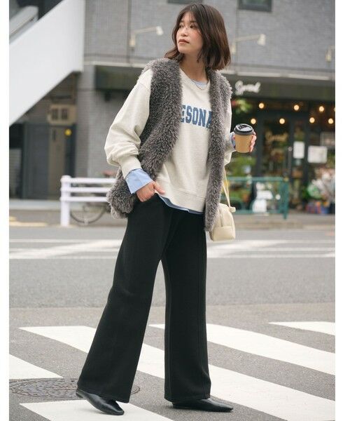 green label relaxing / グリーンレーベル リラクシング その他パンツ | 【WEB限定】＜at ease＞ニット パンツ ウォッシャブル | 詳細3