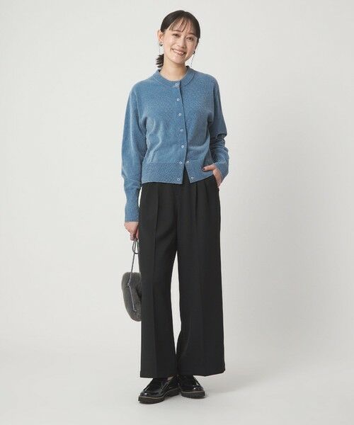 green label relaxing / グリーンレーベル リラクシング その他パンツ | メランジ ツイル ワイド パンツ マシンウォッシャブル | 詳細2