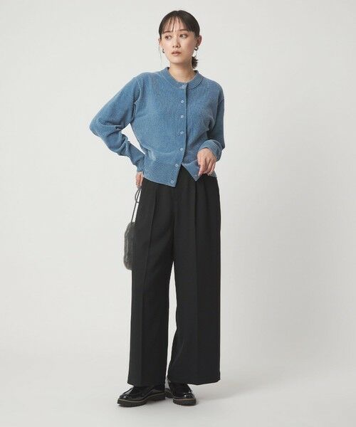 green label relaxing / グリーンレーベル リラクシング その他パンツ | メランジ ツイル ワイド パンツ マシンウォッシャブル | 詳細3