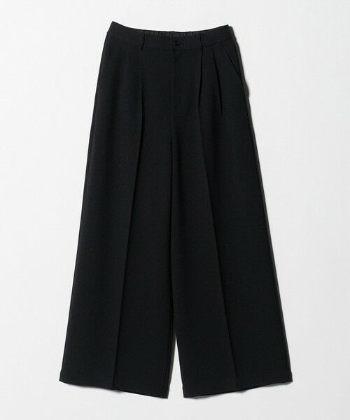 green label relaxing/グリーンレーベル リラクシング メランジ ツイル ワイド パンツ マシンウォッシャブル BLACK M(38) green label relaxing/グリーンレーベル リラクシング メランジ ツイル ワイド パンツ マシンウォッシャブル BLACK M(38)