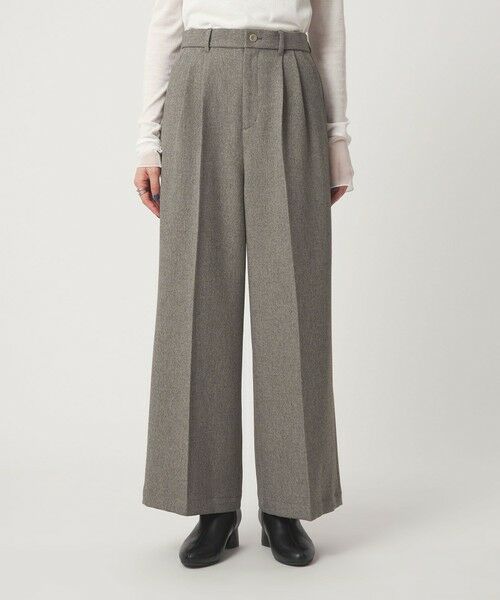 green label relaxing / グリーンレーベル リラクシング その他パンツ | メランジ ツイル ワイド パンツ マシンウォッシャブル | 詳細13