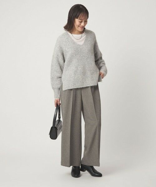 green label relaxing / グリーンレーベル リラクシング その他パンツ | メランジ ツイル ワイド パンツ マシンウォッシャブル | 詳細11